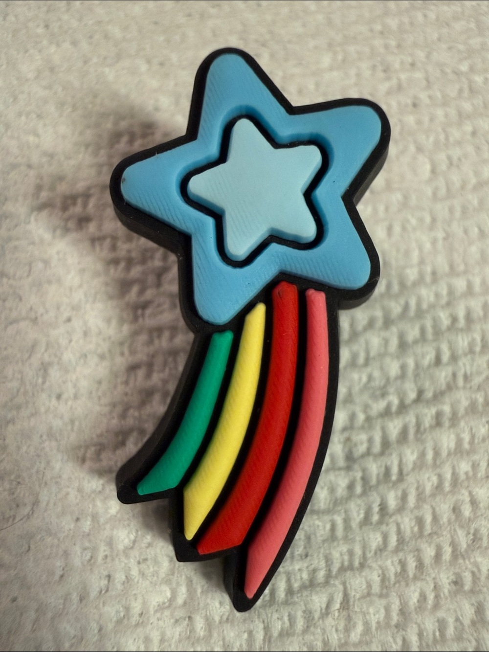 Blue Star Rainbow Shoe charm